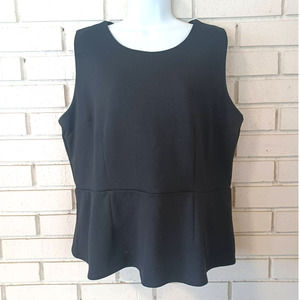 Apt 9 Black Peplum Sleeveless Blouse